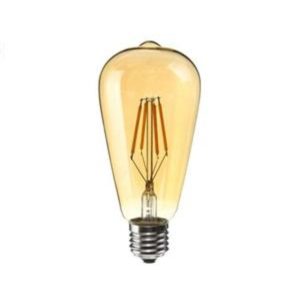 لامپ فیلامنتی حبابی 4 وات کد st64 پایه e27 (فلامنت) مدل گلابی بسته ده عددی (پس کرایه)